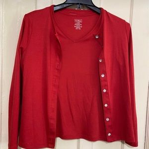 L.L.Bean Women’s Set Of Jacket And Shirt /Small